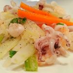 Secondi piatti: calamari e gamberetti alle verdure croccanti!