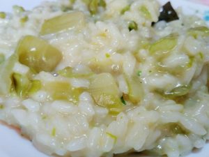 Primi piatti: risotto con puntarelle e formaggio erborinato