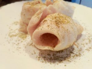 Secondi piatti: involtini di filetti di merluzzo in padella