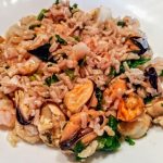 Primi a base di pesce: riso integrale thaibbonet con cozze e gamberetti, leggero e senza glutine!