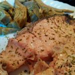 Secondi di pesce: salmone fresco al vapore con carciofi!