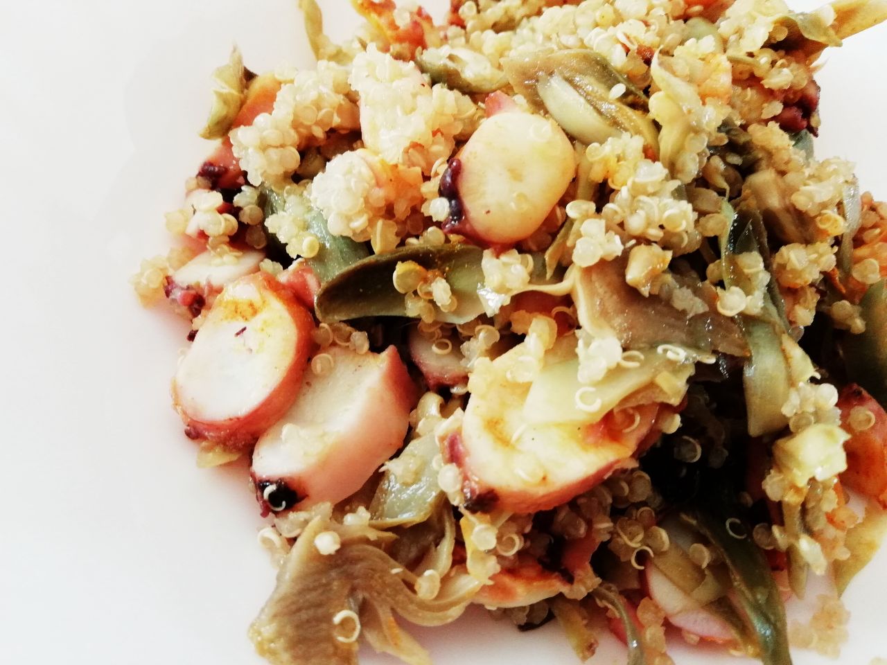 Primi piatti leggeri: quinoa integrale con carciofi e totano!