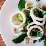 Secondi piatti a base di pesce: anelli di totano con zucchine e fagiolini!
