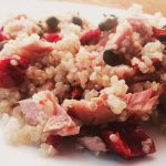 Primi piatti senza glutine: quinoa integrale, filetti di tonno, capperi e pomodori secchi!