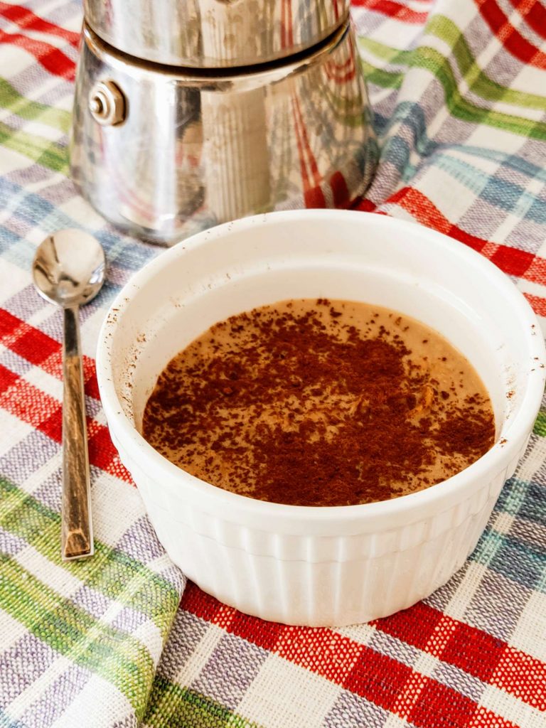 Porridge al latte di soia e caffè