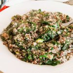Quinoa agli spinaci con capperi