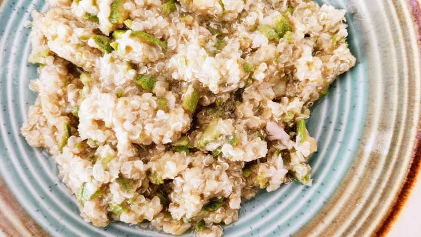 Quinoa con sgombro e zucchine