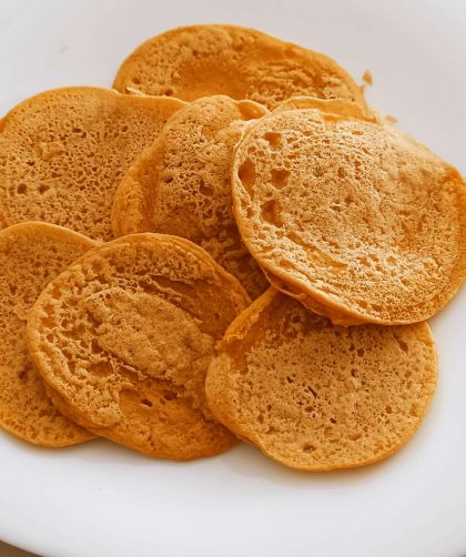 Pancakes di lenticchie gialle con curcuma e paprika